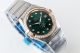 Perfect Replica Swiss Grade Omega Constellation Rose Gold Diamond Bezel Green Dial Watch (3)_th.JPG